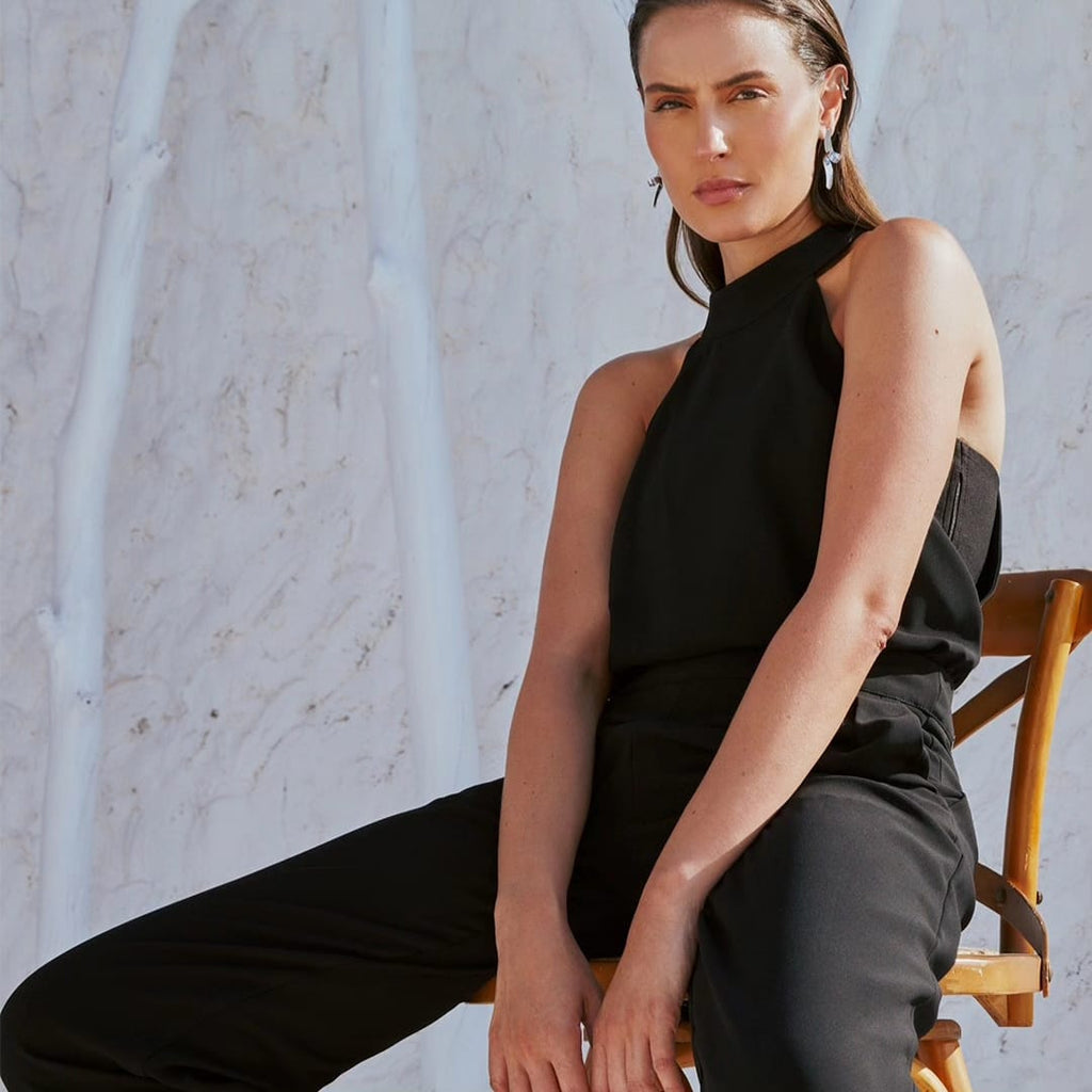 Macacão preto com duas peças - M