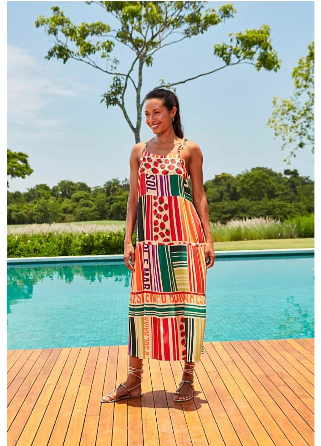 Vestido estampado com morangos - 40