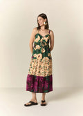 Vestido longo flores de outono - 42