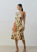 Vestido estampado em malha tricô