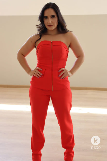 Conjunto de calça e blusa vermelha - G