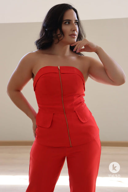 Conjunto de calça e blusa vermelha - G
