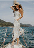 Vestido branco com alças bordados em relevo florais - G