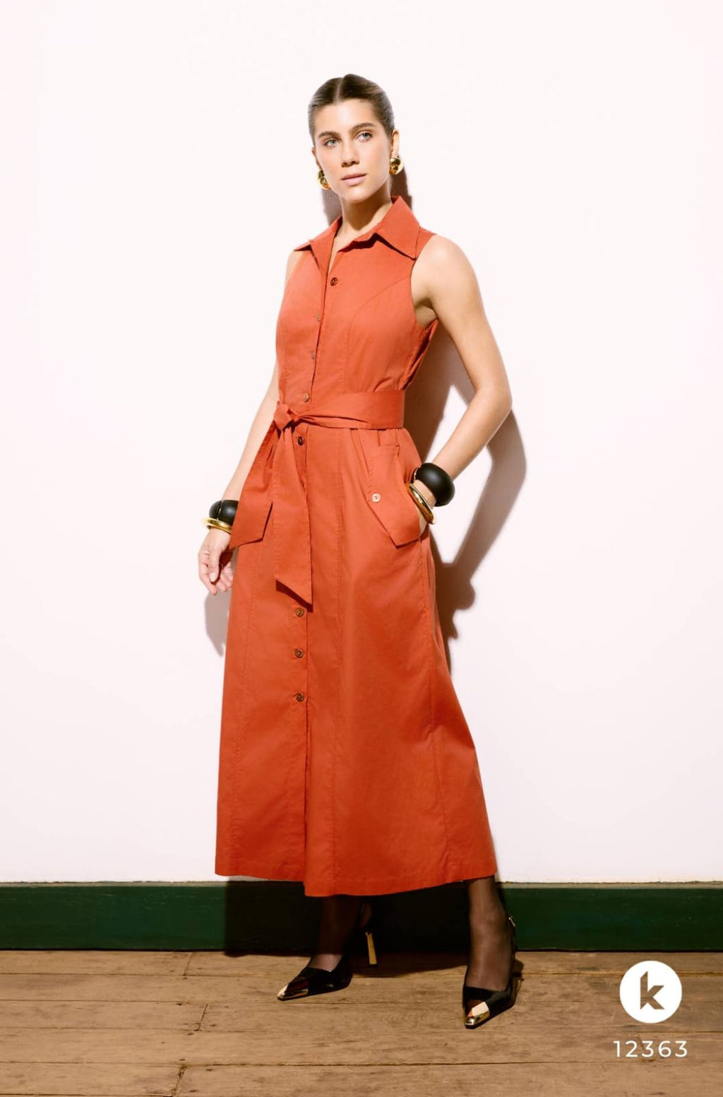 Vestido chemise terra