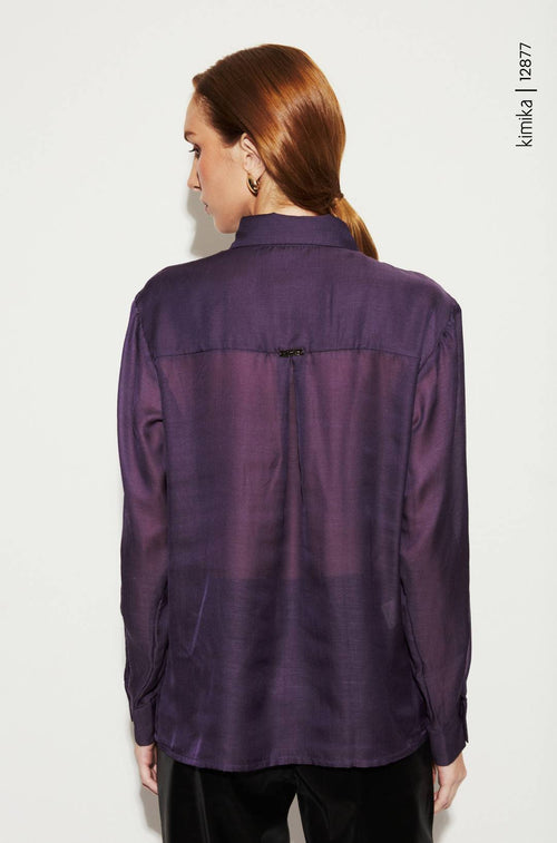 Blusa manga longa roxa