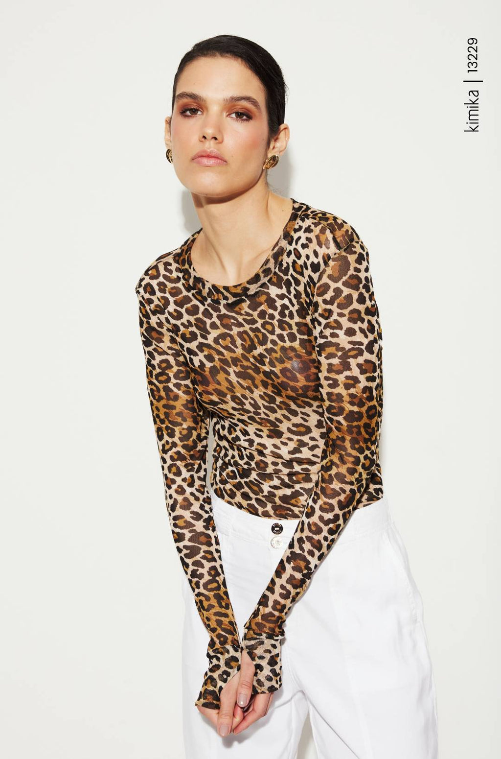 Blusa em tule onça